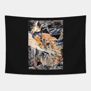 Runswick Rocks Abstract Tapestry