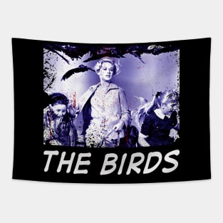 A Murderous Sky Birds Horror Film Fan Tee Tapestry