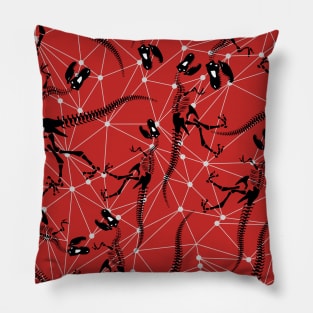 Trex skeleton, pattern Pillow