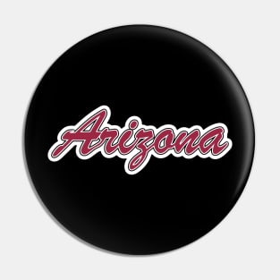 Football Fan of Arizona Red White Black on White Pin