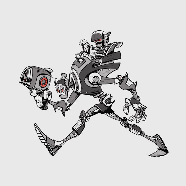 robot hunt by JeffSolwayArt