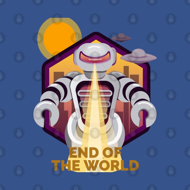 Retro Killer robot end of the world by inkonfiremx