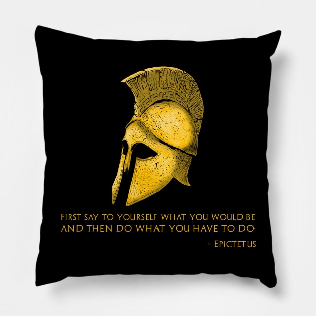 Ancient Greek Stoic Philosophy - Epictetus - Stoicism Quote Pillow by Styr Designs