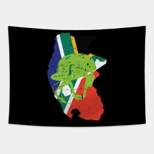 South Africa Cricket Player Batsman Helmet Design Tapestry