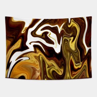 1980s abstract Brown beige marble swirls Tapestry