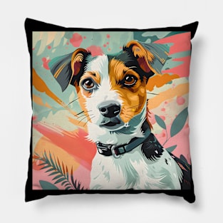 Jack Russell Terrier in 80's Pillow