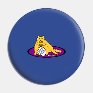 Small Cat with Biden Harris Sign Pin