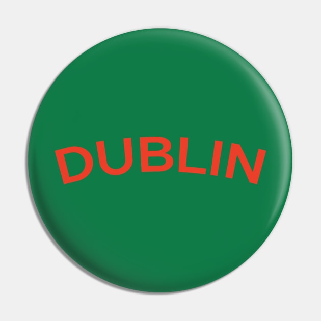 Dublin City Typography Pin by calebfaires