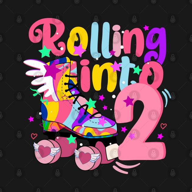 rolling into 2 - 2nd birthday girl roller skates theme party by savage land 