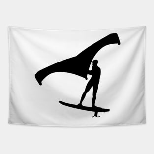 Wing surfer with foil wing Tapestry