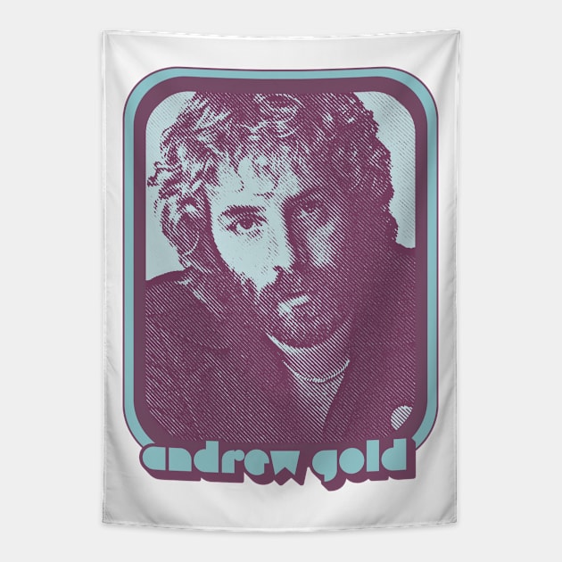 Andrew Gold /  / 80s Retro Aesthetic Fan Art Design Tapestry by DankFutura