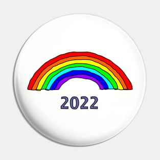 Hand Drawn Rainbow Very Peri Periwinkle Blue 2022 Pin