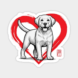 I Love My Labrador Retriever - I Love my dog - Gentle dog Magnet