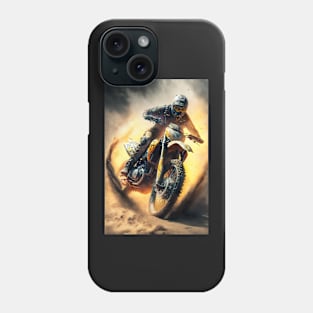 Dirt bike rider on mars CGI style Phone Case