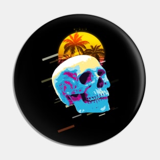 Skull retro80s Pin