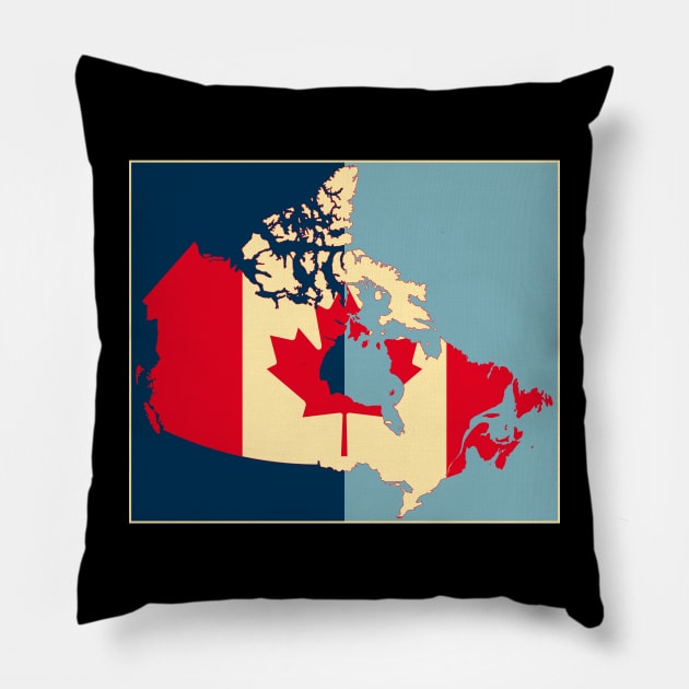 Canada Map Pillow by remixer2020