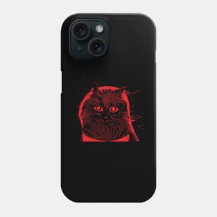 Cosmic Cat red print Phone Case