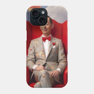 pee wee herman siting on chair in heaven Phone Case