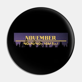 Word November Pin