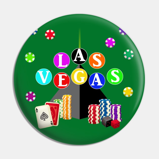 Las Vegas Pyramid and Poker Chips Pin by Gravityx9