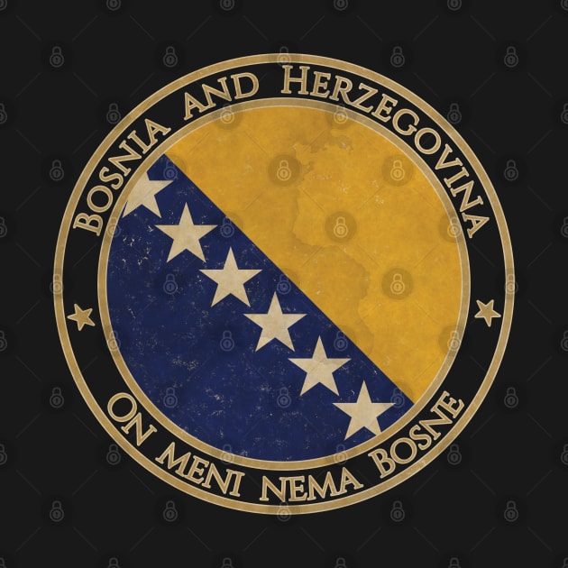 Vintage Bosnia and Herzegovina Europe European EU Flag by DragonXX