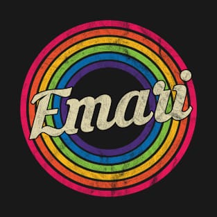 Emari - Retro Rainbow Faded-Style T-Shirt