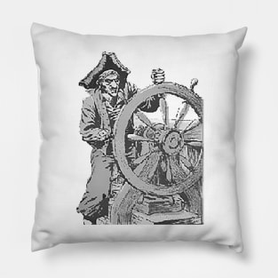 Pirate guiding the helm of the boat Pillow