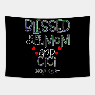 Blessed To be called Mom and cici Tapestry