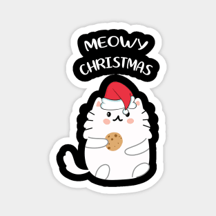 Meowy Christmas Magnet