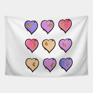 Hearts. Valentines day Tapestry