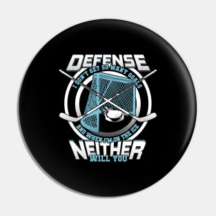 Ice Hockey Defense Defender Gift Pin