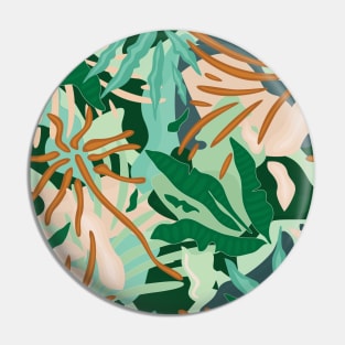 Abstract Jungle / Tropical Plants Pin