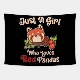 Girl gift red panda T-Shirt Tapestry