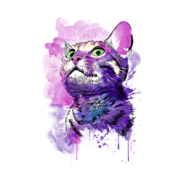 Disover Cat Watercolor - Cats - T-Shirt