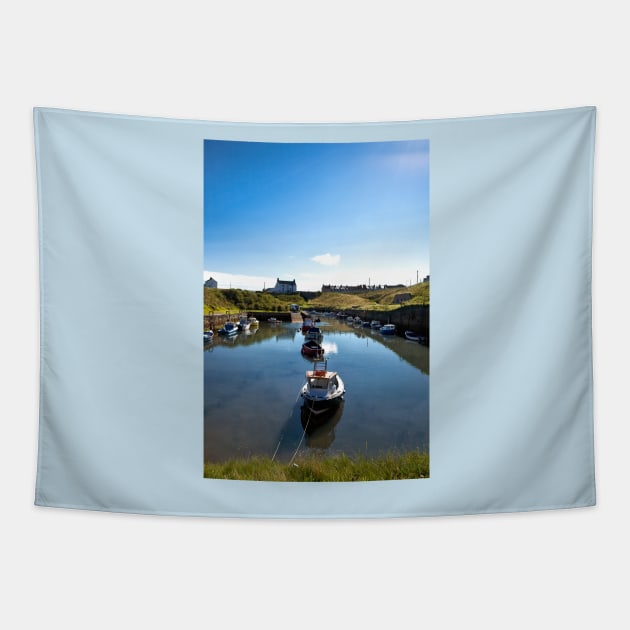 Seaton Sluice Summer Sunshine (2) Tapestry by Violaman