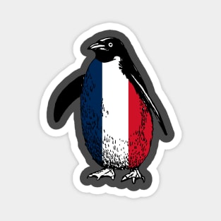 France Vintage Penguin with Flag of France | Funny Penguin Supporting France Magnet