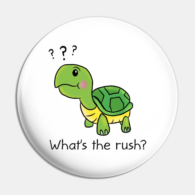 What's the Rush? Turtle Pin by RoserinArt