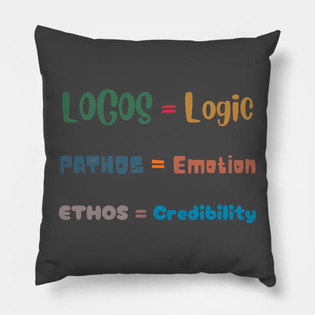 Rhetoric Pillow by LibrosBOOKtique