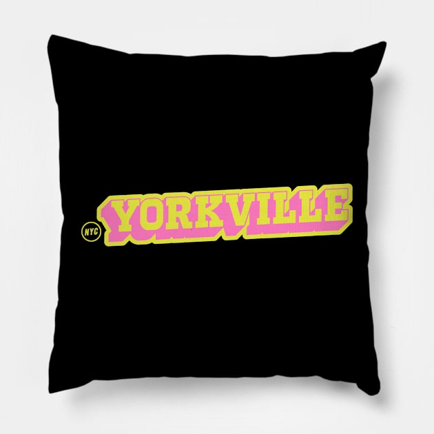 Yorkville Vibes NYC -  Urban Edge Apparel for Manhattan's Trendsetting Scene Pillow by Boogosh