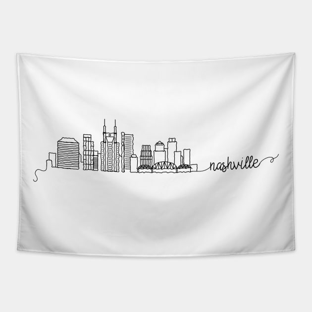 Nashville City Signature Tapestry by kursatunsal