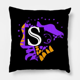 Mazipoodles Bird’s Nest - Personalized Initial Letter S Pillow