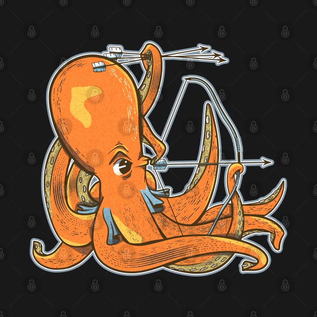 Octopus with a bow and arrow by mailboxdisco