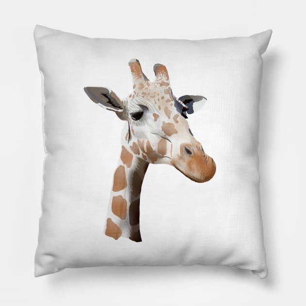 Beautiful Giraffe Art Pillow by MamaODea