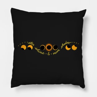Solar Eclipse - star shine and moon shadow Pillow