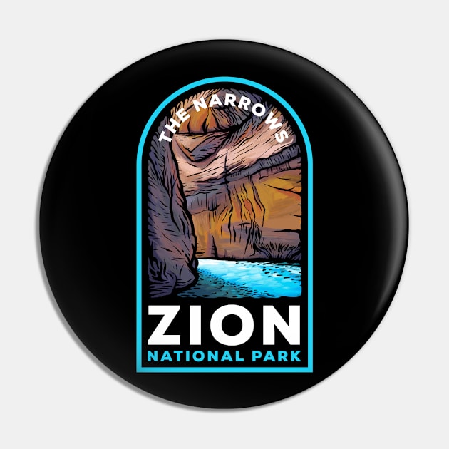 Zion National Park Utah the Narrows Pin by HalpinDesign