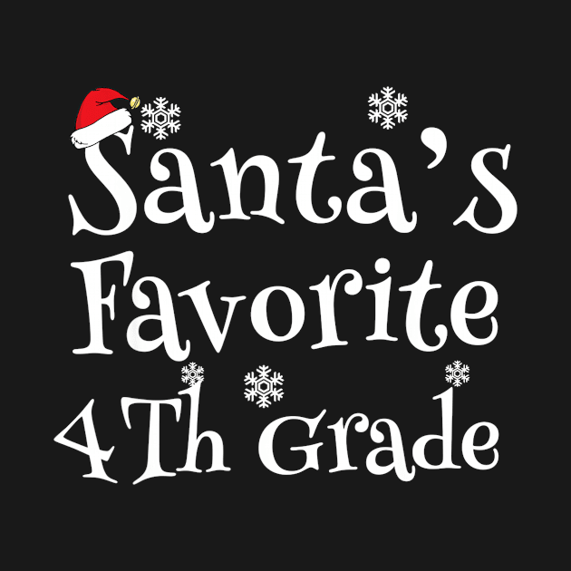 Santa's Favorite Fourth Grade Funny Teacher Gift School by Sharilyn Bars