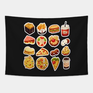 #10 Cute happy food sticker pack Tapestry