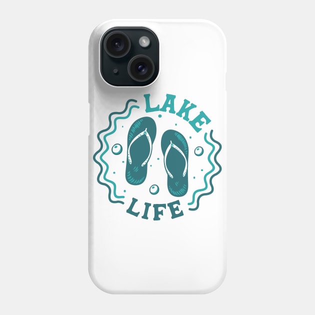 Lake Life // Fun Summer Flip Flop Badge Phone Case by SLAG_Creative