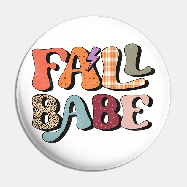 Fall Babe Pin by KayBee Gift Shop