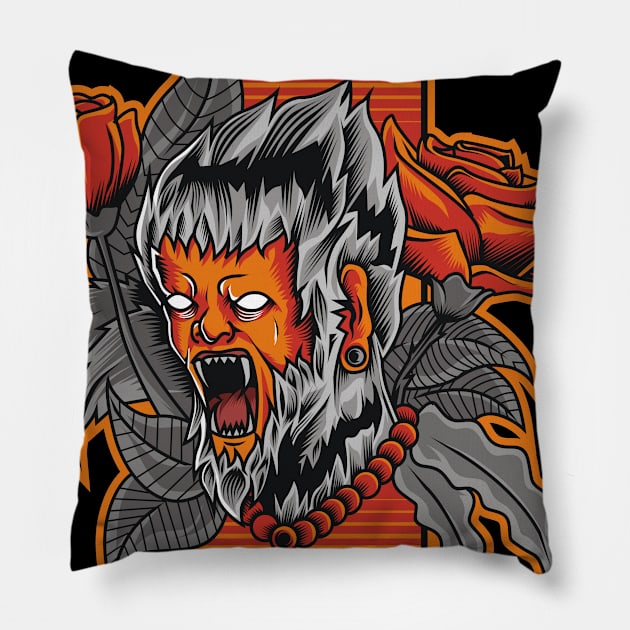 The Hanoman Pillow by VektorVexel Artwork